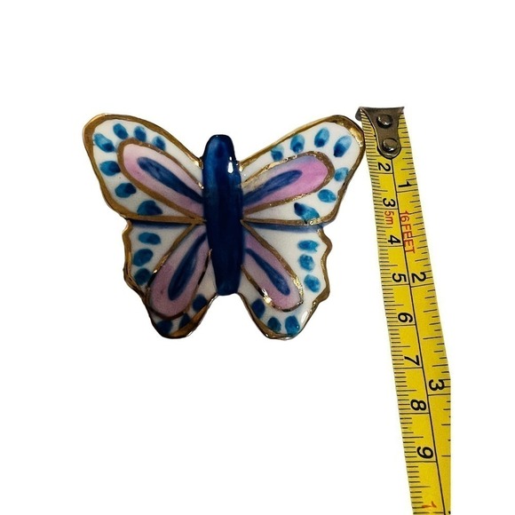 Cute Ceramic Butterfly Brooch - Picture 3 of 3